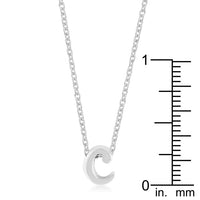 Thumbnail for Rhodium Plated Finish Initial C Pendant