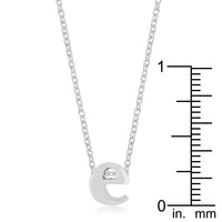 Thumbnail for Rhodium Plated Finish Initial E Pendant