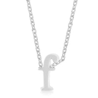 Thumbnail for Rhodium Plated Finish Initial F Pendant