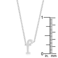 Thumbnail for Rhodium Plated Finish Initial F Pendant
