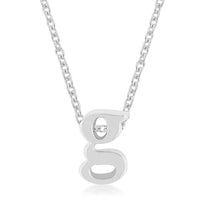 Thumbnail for Rhodium Plated Finish Initial G Pendant