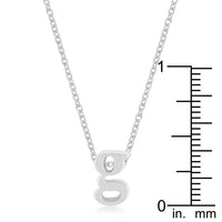 Thumbnail for Rhodium Plated Finish Initial G Pendant
