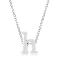 Thumbnail for Rhodium Plated Finish Initial H Pendant