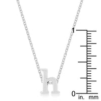 Thumbnail for Rhodium Plated Finish Initial H Pendant