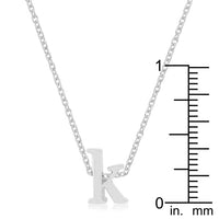 Thumbnail for Rhodium Plated Finish Initial K Pendant