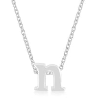 Thumbnail for Rhodium Plated Finish Initial N Pendant