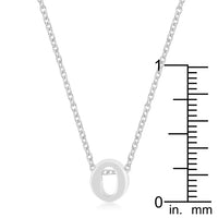 Thumbnail for Rhodium Plated Finish Initial O Pendant