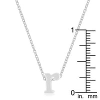 Thumbnail for Rhodium Plated Finish Initial R Pendant