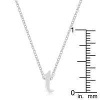 Thumbnail for Rhodium Plated Finish Initial T Pendant