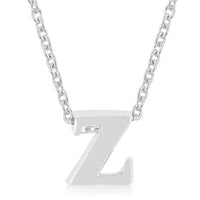 Thumbnail for Rhodium Plated Finish Initial Z Pendant