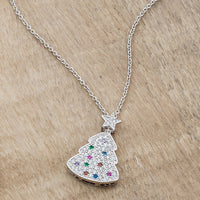 Thumbnail for Multicolor Christmas Tree Drop Necklace