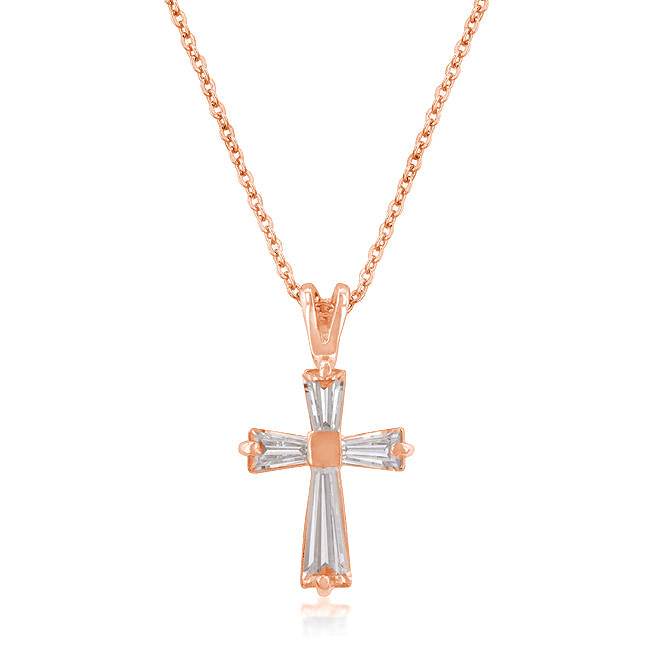 Rose Gold Plated Cross Necklace