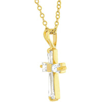 Thumbnail for Goldtone Finish Baguette Cross