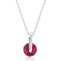 Thumbnail for Classic Solitaire Red Cubic Zirconia Pendant