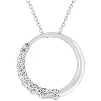 Thumbnail for Graduated Cubic Zirconia Circle Pendant