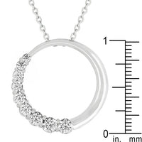 Thumbnail for Graduated Cubic Zirconia Circle Pendant