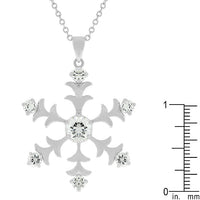 Thumbnail for Rhodium Plated Snowflake Pendant