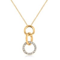Thumbnail for Goldtone Finish Triplet Hooplet Pendant