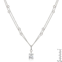 Thumbnail for Solitaire Pendant on Double Chain
