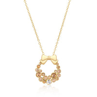 Thumbnail for Holiday Wreath Champagne Crystal Pendant