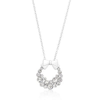 Thumbnail for Holiday Wreath Clear Crystal Pendant