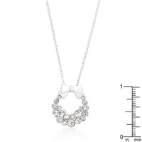 Thumbnail for Holiday Wreath Clear Crystal Pendant