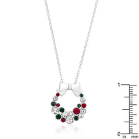 Thumbnail for Holiday Wreath Colored Crystal Pendant