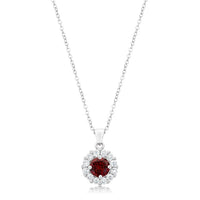Thumbnail for Bella Bridal Pendant in Garnet Red