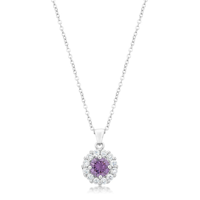 Bella Bridal Pendant in Purple