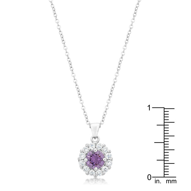 Bella Bridal Pendant in Purple