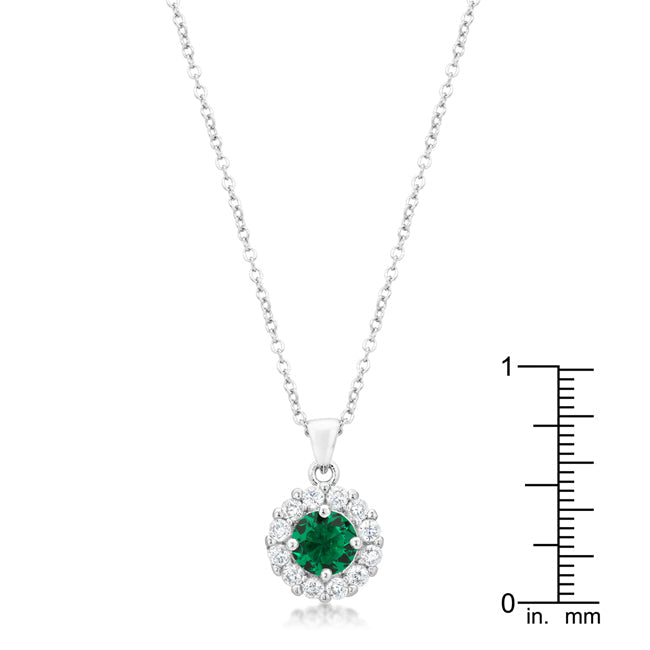 Bella Bridal Pendant in Green
