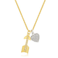 Thumbnail for Pave Heart and Arrow Pendant