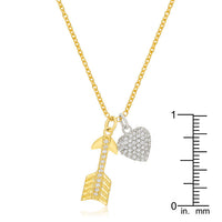 Thumbnail for Pave Heart and Arrow Pendant