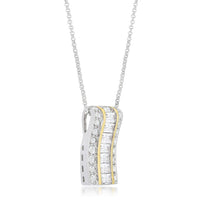 Thumbnail for Two-Tone Three Row Hoop Pendant