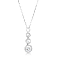 Thumbnail for Halo Graduated Cubic Zirconia Pendant