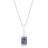 Thumbnail for Classic Mystic Cubic Zirconia Rhodium Drop Necklace