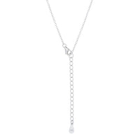 Thumbnail for Classic Mystic Cubic Zirconia Rhodium Drop Necklace