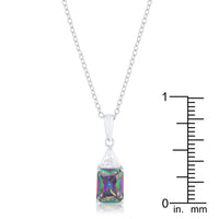 Thumbnail for Classic Mystic Cubic Zirconia Rhodium Drop Necklace