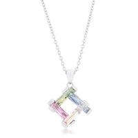 Thumbnail for Myra Necklace 10ct Multicolor Rhodium Necklace