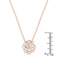 Thumbnail for Maya 1.28ct CZ Rose Gold Rose Drop Pendant