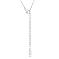 Thumbnail for Maya 1.37ct CZ Rhodium Rose Drop Necklace