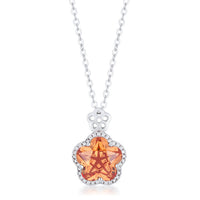 Thumbnail for Beautiful Floral Cut Champagne CZ Pendant