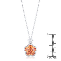 Thumbnail for Beautiful Floral Cut Champagne CZ Pendant