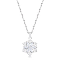 Thumbnail for 2.04Ct Rhodium Brilliant Marquise Snowflake Pendant
