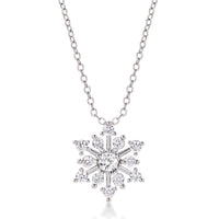 Thumbnail for Contemporary CZ Snowflake Necklace