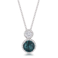 Thumbnail for 5Ct Rhodium Plated Blue Green Snowman CZ Pendant