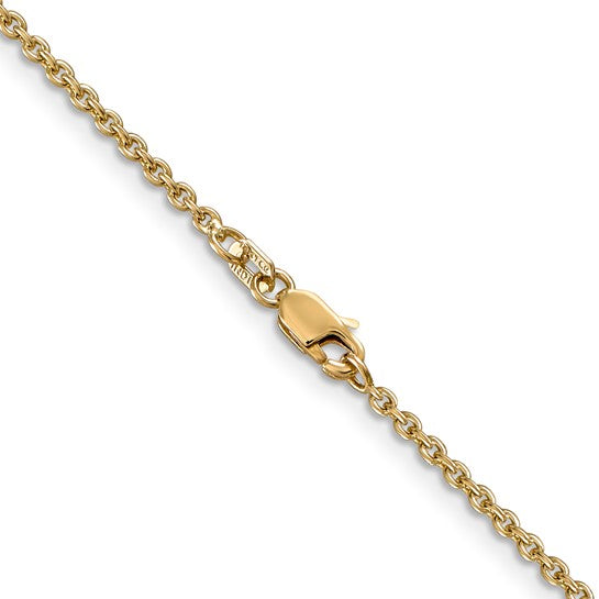 14karat 1.8mm Forzantine Cable Chain