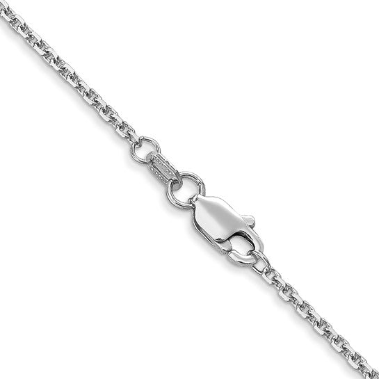 14-karat WG 1.45mm D/C Cable Chain