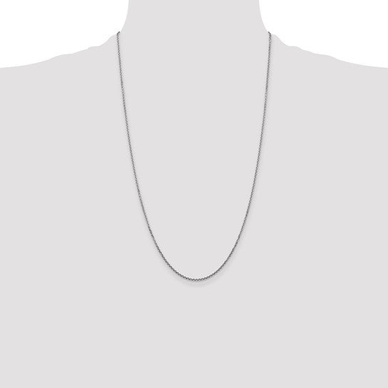 14karat WG 1.45mm D/C Cable Chain