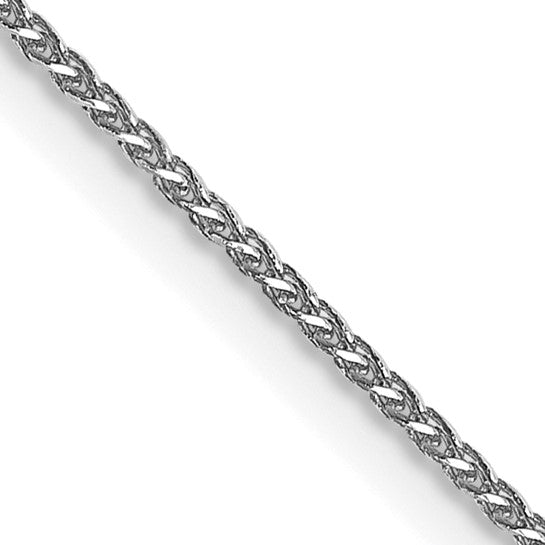 14karat WG 1mm D/C Spiga with Lobster Clasp Chain